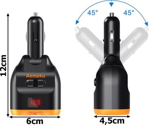 Ładowarka Verk Rozdzielacz gniazda zapalniczki 12-24v 2xusb-a 1xusb-c qc 3.0 80w ładowarka Rozdzielacz gniazda zapalniczki 12-24v 2xusb-a 1xusb-c qc 3.0 80w ładowarka 2