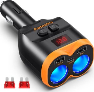 Ładowarka Verk Rozdzielacz gniazda zapalniczki 12-24v 2xusb-a 1xusb-c qc 3.0 80w ładowarka Rozdzielacz gniazda zapalniczki 12-24v 2xusb-a 1xusb-c qc 3.0 80w ładowarka 5