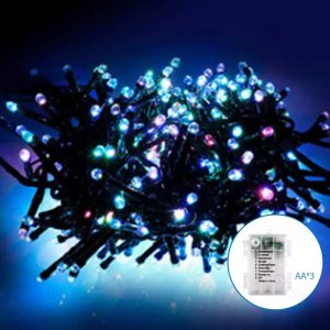 Lampki choinkowe Aigostar  Lampki choinkowe 100led z flashem na 3 baterie AA,multikolor, 10 m Lampki choinkowe 100led z flashem na 3 baterie AA,multikolor, 10 m 1