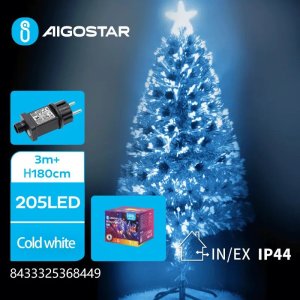 Dekoracja świąteczna Aigostar  Choinka światłowodowa niskonapięciowa 215led wys. 180 cm, błękit Choinka światłowodowa niskonapięciowa 215led wys. 180 cm, błękit 1