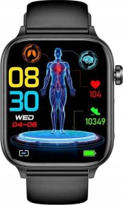 Smartwatch Rubicon SmartWatch Rubicon RNCF33 czarny czerwony rozmowy glukoza termometr . 3