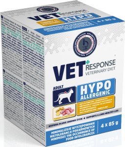 Vet Response Karma mokra dla kota VET RESPONSE HYPOALLERGENIC indyk 4 x 85 g 1