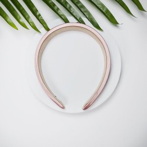 Yeye Satynowa opaska do włosów gładka Beżowy 4