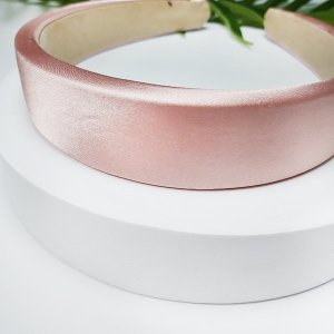 Yeye Satynowa opaska do włosów gładka Czarny 3