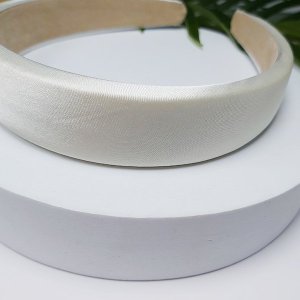 Yeye Satynowa opaska do włosów gładka Czarny 7