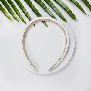 Yeye Satynowa opaska do włosów gładka Czarny 8