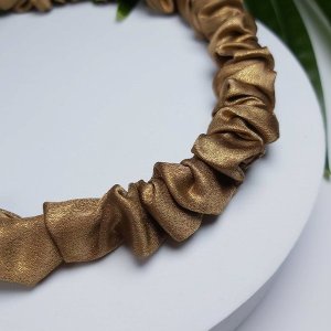 Yeye Satynowa opaska do włosów marszczonaYeye Różowy 11