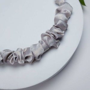 Yeye Satynowa opaska do włosów marszczonaYeye Różowy 14