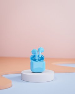 Słuchawki Happy plugs Joy - bezprzewodowe słuchawki douszne niebieskie 8