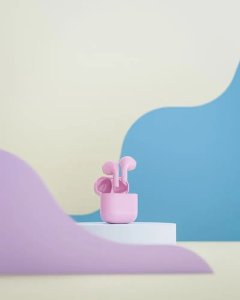 Słuchawki Happy plugs Joy - bezprzewodowe słuchawki douszne różowe 7