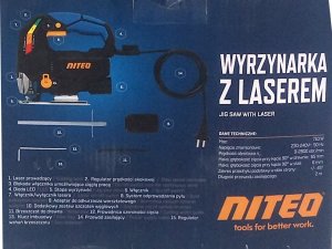Wyrzynarka Niteo Wyrzynarka SDS 710W z laserem, regulacja prędkości 4