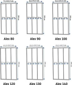 Rea Drzwi prysznicowe Rea Alex 90 Złote Szczotkowane 7