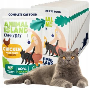 Animal Island ANIMAL ISLAND Kurczak w filecie - Karma mokra dla kotów - 12x85g 1