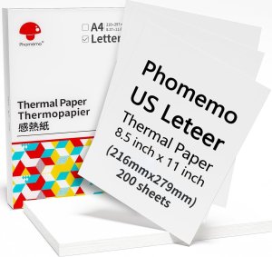Phomemo Papier Termiczny Kartki Biały Ryza Letter 216mm 200 szt. do Phomemo M832 / Q22-ZD2-RMSG10-LTR 1