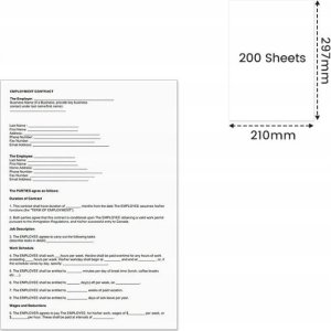Phomemo Papier Termiczny Kartki Biały A4 210mm 200 szt. do Phomemo M832 M833 M08F / Q22-DZF2-RMSG10-A4 7