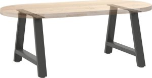 vidaXL vidaXL Nogi do stolika kawowego, 2 szt., antracyt, 60x(42-43) cm, stal 8