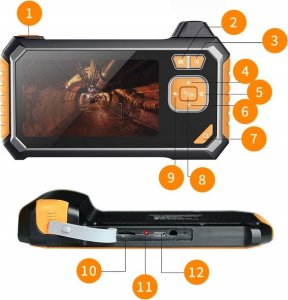 Inskam Kamera INSPEKCYJNA DUO ENDOSKOP DWIE KAMERY 5M 7LED 2x Full HD LCD 5.5mm 23