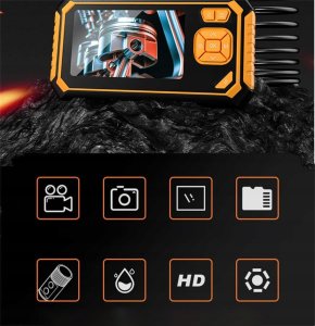 Inskam Kamera INSPEKCYJNA DUO ENDOSKOP DWIE KAMERY 5M 7LED 2x Full HD LCD 5.5mm 27