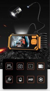 Inskam Kamera INSPEKCYJNA DUO ENDOSKOP DWIE KAMERY 5M 7LED 2x Full HD LCD 5.5mm 9