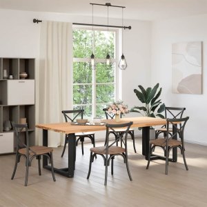 vidaXL vidaXL Nogi do stołu jadalnego, 2 pcs., czarne, 100x35x(72-73)cm, stal 2