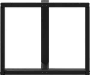 vidaXL vidaXL Nogi do stołu jadalnego, 2 pcs., czarne, 100x35x(72-73)cm, stal 6
