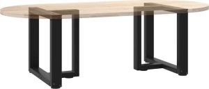 vidaXL vidaXL Nogi do stolika kawowego, 2 pcs., czarne, 50x25x(42-43)cm, stal 8