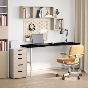 vidaXL vidaXL Blat biurka, ciemnobrązowy, 160x50x2,5 cm, lite drewno dębowe 3