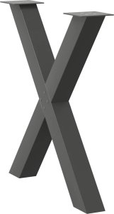 vidaXL vidaXL Nogi do stołu jadalnego, 2 szt., antracyt, 80x(72-73) cm, stal 4