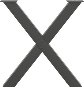 vidaXL vidaXL Nogi do stołu jadalnego, 2 szt., antracyt, 80x(72-73) cm, stal 5