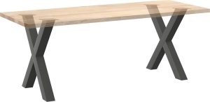 vidaXL vidaXL Nogi do stołu jadalnego, 2 szt., antracyt, 80x(72-73) cm, stal 8