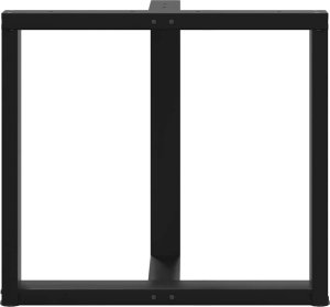 vidaXL vidaXL Nogi do stołu jadalnego, 2 pcs., czarne, 80x35x(72-73) cm, stal 5