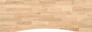 vidaXL Blat biurka, surowe, 140x50x2,5 cm, lite drewno dębowe 2