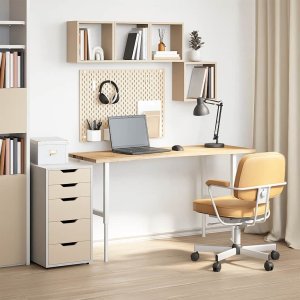 vidaXL Blat biurka, surowe, 140x50x2,5 cm, lite drewno dębowe 3