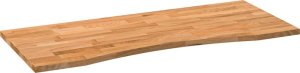 vidaXL Blat biurka, jasnobrązowy, 120x50x2,5 cm, lite drewno dębowe 4