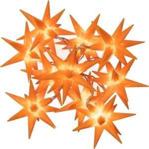 Lampki choinkowe Nexos LED Świąteczne gwiazdki - pomarańczowe, 10 diod LED 1