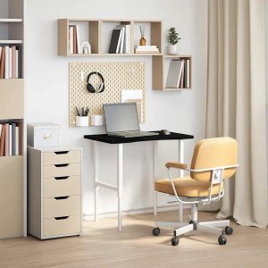 Biurko vidaXL vidaXL Blat biurka, ciemnobrązowy, 80x60x2,5 cm, lite drewno dębowe 3