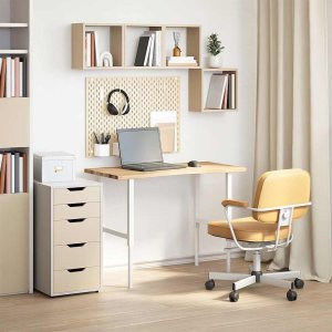 vidaXL Blat biurka, surowe, 100x60x2,5 cm, lite drewno dębowe 3