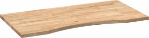 vidaXL Blat biurka, surowe, 100x60x2,5 cm, lite drewno dębowe 4