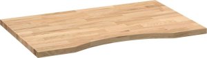 vidaXL Blat biurka, surowe, 80x50x2,5 cm, lite drewno dębowe 4
