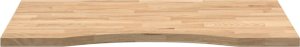 vidaXL Blat biurka, surowe, 80x50x2,5 cm, lite drewno dębowe 5