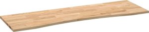 vidaXL Blat biurka, surowe, 160x50x2,5 cm, lite drewno dębowe 3