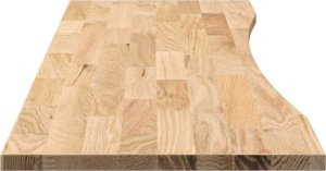 vidaXL Blat biurka, surowe, 160x50x2,5 cm, lite drewno dębowe 5