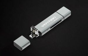 Czytnik Vention USB Type-A/USB Type-C/Micro-USB  szary (CCJH0) 5