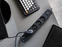 Listwa zasilająca Tracer Listwa zasilająca antyprzepięciowa TRACER Power Line+ mobile ready 1.5 m (4 gniazda + 1x USB A+ 1x Type C, PD20W) 5