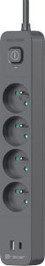 Listwa zasilająca Tracer Listwa zasilająca antyprzepięciowa TRACER Power Line+ mobile ready 1.5 m (4 gniazda + 1x USB A+ 1x Type C, PD20W) 7