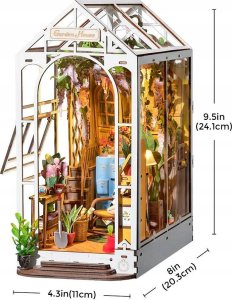 Robotime Składany drewniany model LED - domek ogrodowy 9