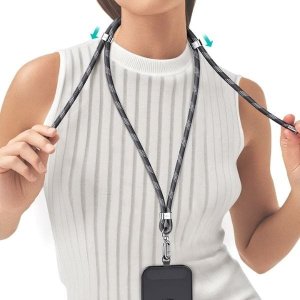 Usams USAMS Uniwersalna smycz do telefonu 1,6m szary/grey ZB316GS01 (US-ZB316) 3