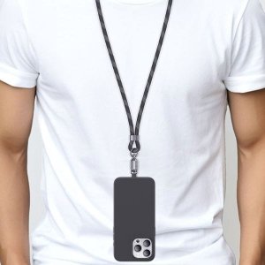 Usams USAMS Uniwersalna smycz do telefonu 1,6m szary/grey ZB316GS01 (US-ZB316) 4