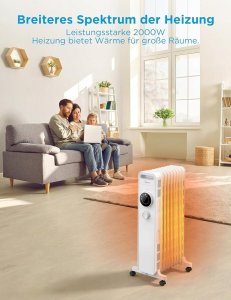 Grzejnik Midea Midea NY2009-22M | Oil Filled Radiator | 2000 W | Number of power levels 3 | White 2