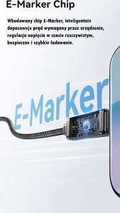 Usams USAMS Kabel USB-C na USB-C 100W 1,2m      Zinc Alloy Fast Charging Data Cable Meteor Series SJ744USB01 (US-SJ744) 16